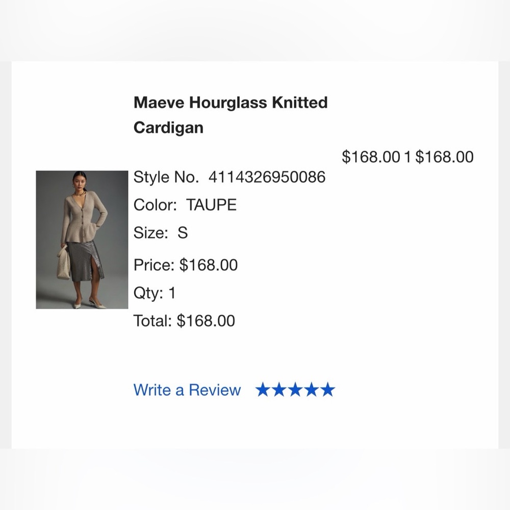 Anthropologie Hourglass Cardigan Sweater Maeve - Picture 12 of 12